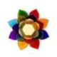 Bougeoir Fleur de Lotus "7 Chakras" en coquille de Capiz