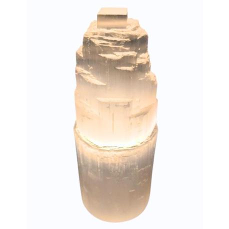 Lampe "Atlas" en Sélénite naturelle 20cm