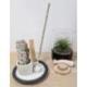 Support à Encens 3-en-1 en céramique | Palo Santo, Sauge et Bâtonnets