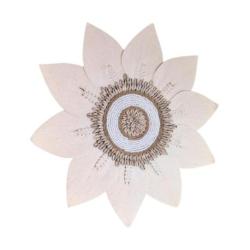 Décoration murale Bohème en Macramé, Coquillages & Perles ⌀42cm