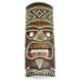 Masque Tiki 30cm en bois motif coloré. Déco Polynésie 