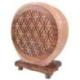 Lampe de Sel de l'Himalaya motif Fleur de Vie interchangeable 5Kg