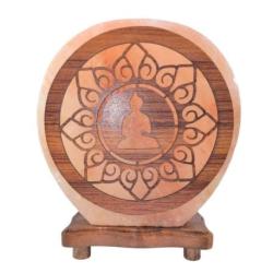 Lampe de Sel de l'Himalaya motif Bouddha Mandala interchangeable 5Kg