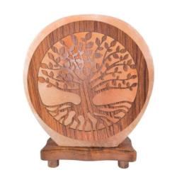 Lampe de Sel de l'Himalaya motif Arbre de Vie interchangeable 5Kg