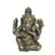 Statuette Ganesh en laiton 12cm. Artisanat asiatique.