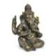 Statuette Ganesh en laiton 12cm. Artisanat asiatique.