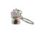 Porte-clé Maneki Neko Blanc à grelot - Chat porte-bonheur Japonais
