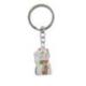 Porte-clé Maneki Neko Blanc à grelot - Chat porte-bonheur Japonais