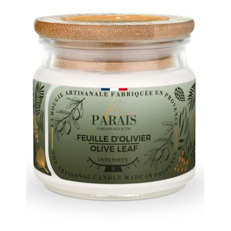 Bougie Parfumée Artisanale "Feuille d'olivier" 40 heures 150ml | Le Paraïs