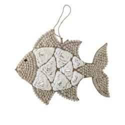 Poisson en Coquillages 40cm | Décoration Murale Bord de Mer
