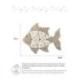 Poisson en Coquillages 40cm | Décoration Murale Bord de Mer