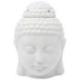 Brule parfum tete de Bouddha Zen en ceramique artisanale blanche