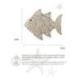 Poisson en Coquillages Cauris & Jonc de Mer 27cm | Décor Mural Esprit " Bord de Mer"