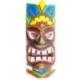 Masque Tiki 30cm en bois motif coloré. Déco ambiance Hawaï !