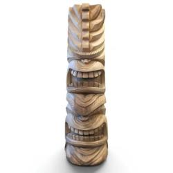 Totem Tiki Kanaloa 120cm en Bois de Suar massif | Pièce Unique