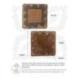 Lot de 2 Sous-Verres ‘’Lombok’’ en Bois et Rotin tressé