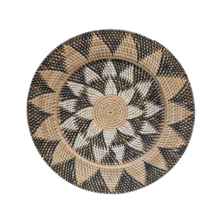 Assiette murale Bohème "Bunga XL" en rotin ⌀50cm | Fait main à Bali