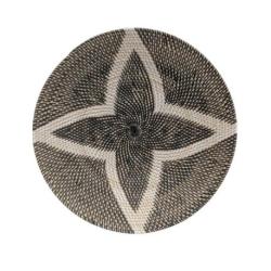 Assiette murale Bohème "Ainur Anggun" en rotin ⌀50cm | Fait Main à Bali