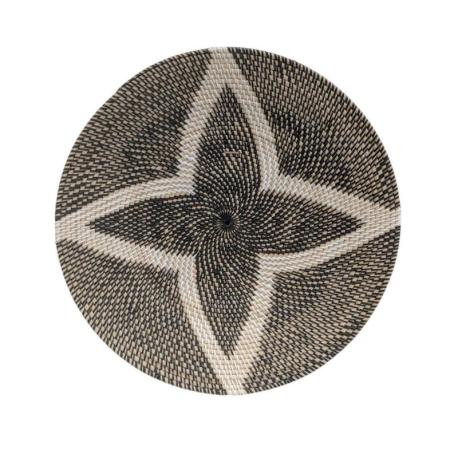 Assiette murale Bohème "Ainur Anggun" en rotin ⌀50cm | Fait Main à Bali