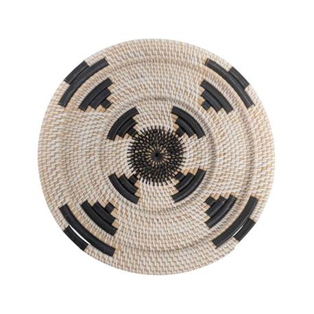 Assiette murale Bohème "Ayu L" en rotin ⌀40cm | Fait main à Bali
