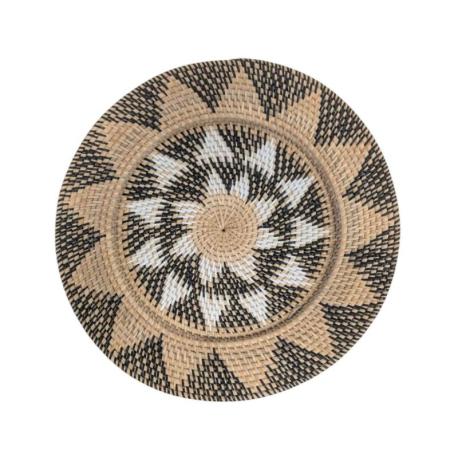 Assiette murale Bohème "Bunga" en rotin ⌀40cm | Fait main à Bali