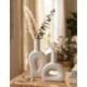 Les 2 Mini Vases Soliflores en céramique blanche | Déco Scandinave