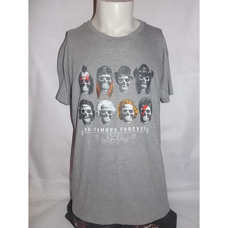 T-shirt gris Tête Rock T-shirt gris Tête Rock